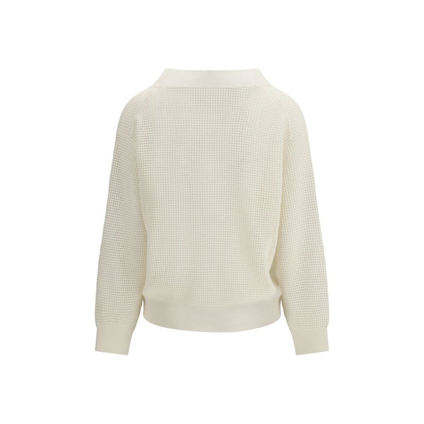 Brunello Cucinelli Cream Cashmere Cashmere Sweater