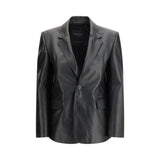 Balenciaga Black Calf Leather Bos Taurus Leather Jacket