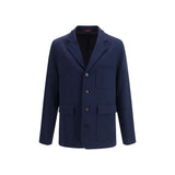 Gucci Blue Cotton Full-Length Jacket