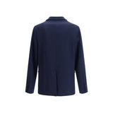 Gucci Blue Cotton Full-Length Jacket