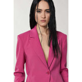 Patrizia Pepe Yellow Polyester Blazer