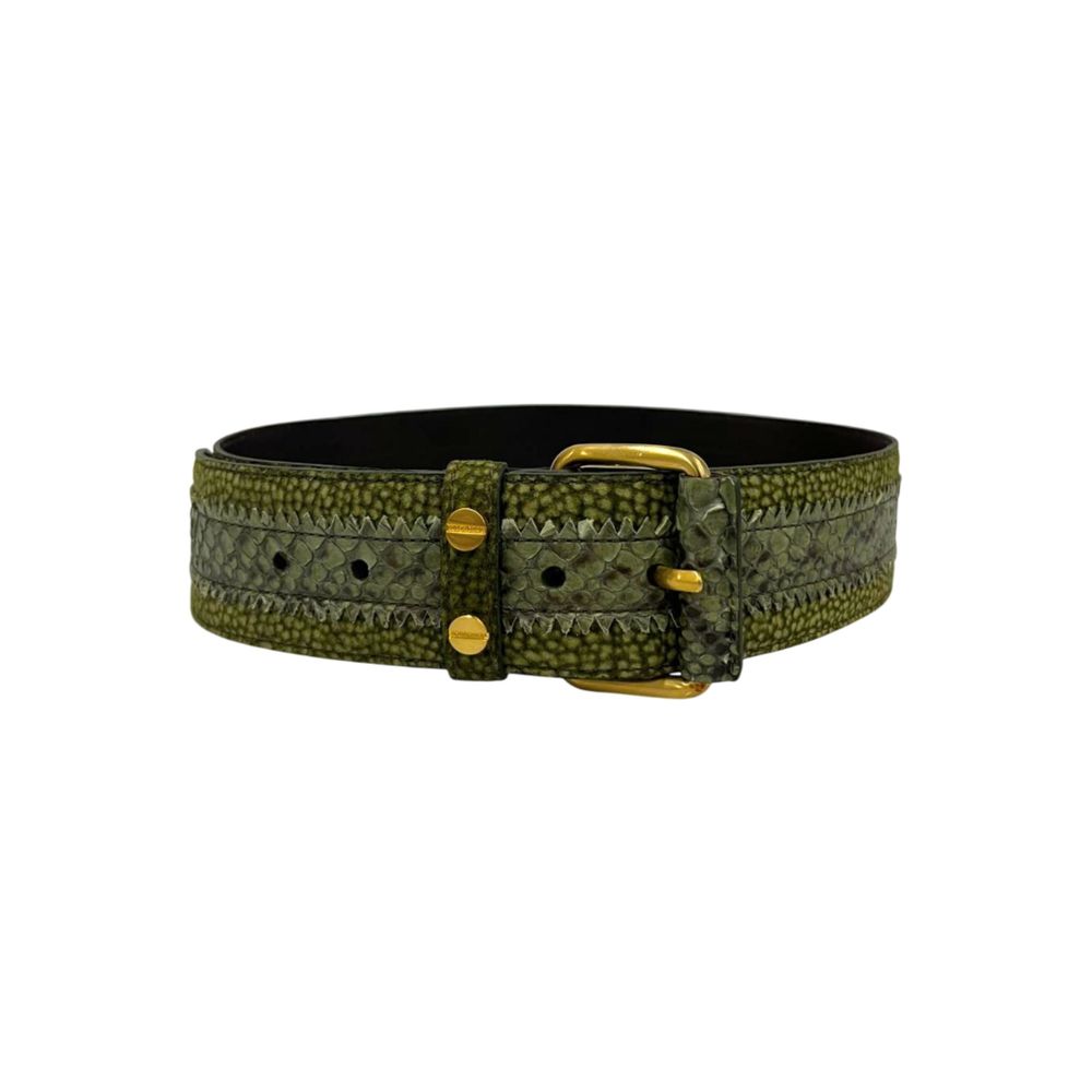 Borbonese Green Genuine Leather Women Belt