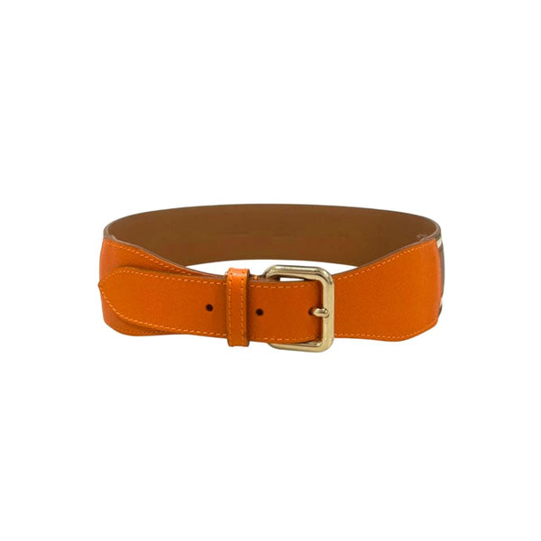 Borbonese Orange Leather Women Belt