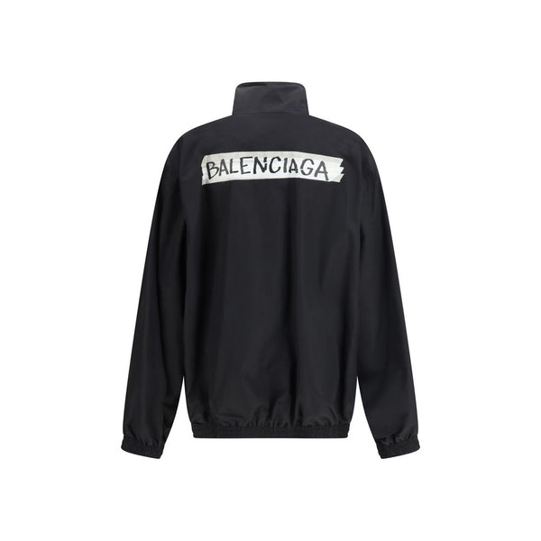 Balenciaga Black Cotton Shell Jacket