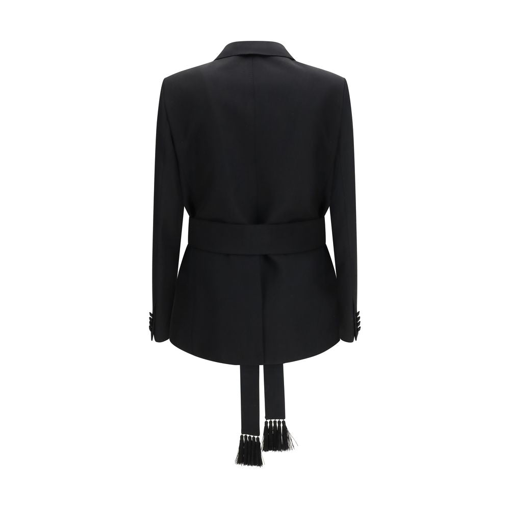 Valentino Black Fleece Wool Blazer