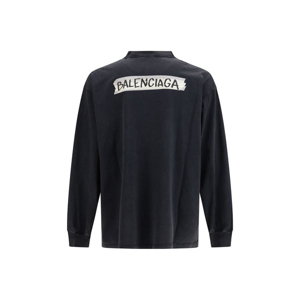 Balenciaga Black Cotton Sweatshirt
