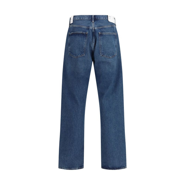 Agolde Blue Cotton Relaxed Fit Jeans