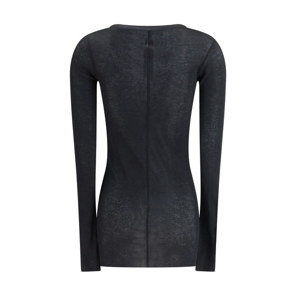 Rick Owens Black Cotton Longsleeve Shirt