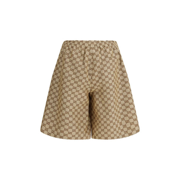 Gucci Beige Linen Bermuda Shorts