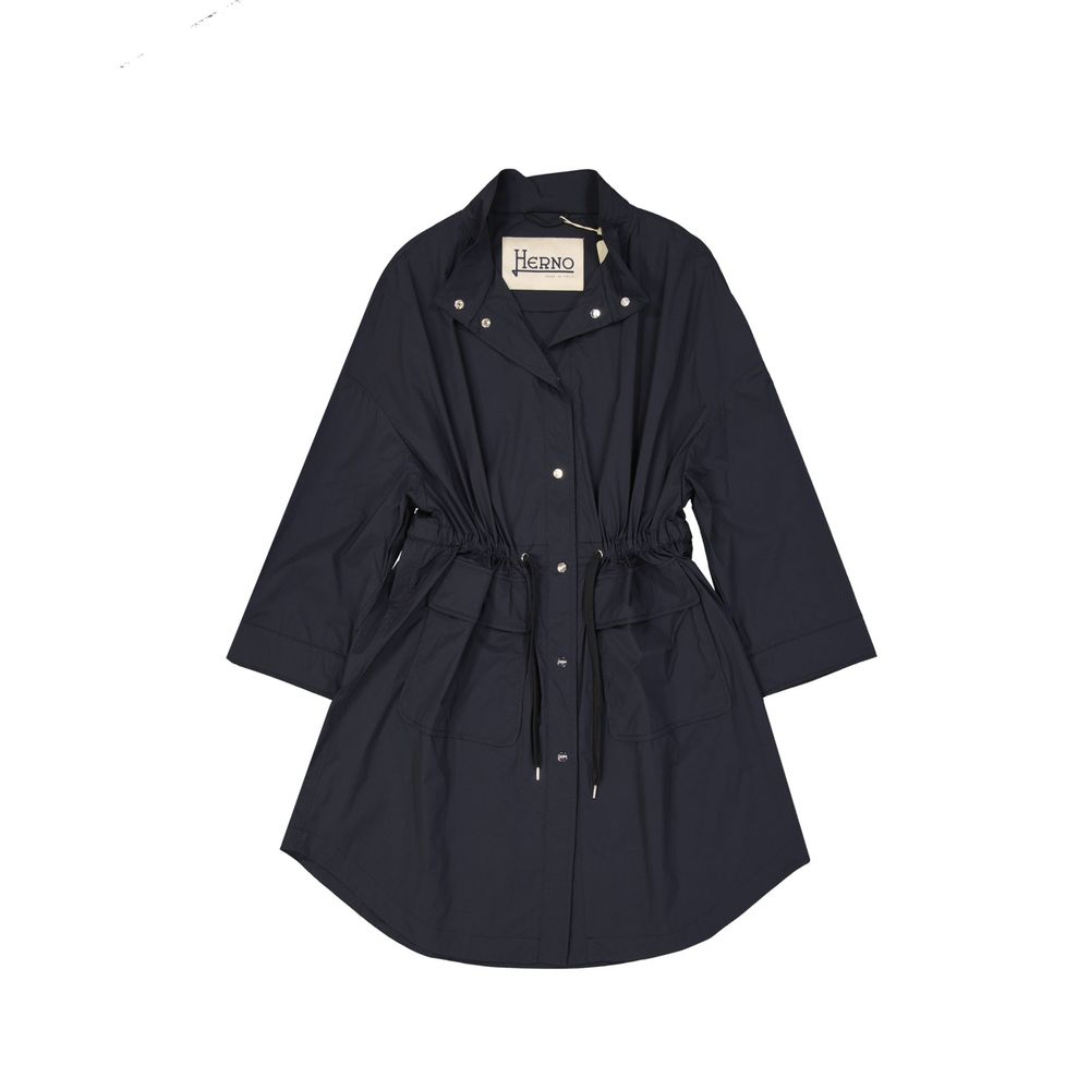 Herno Black Polyamide Coat