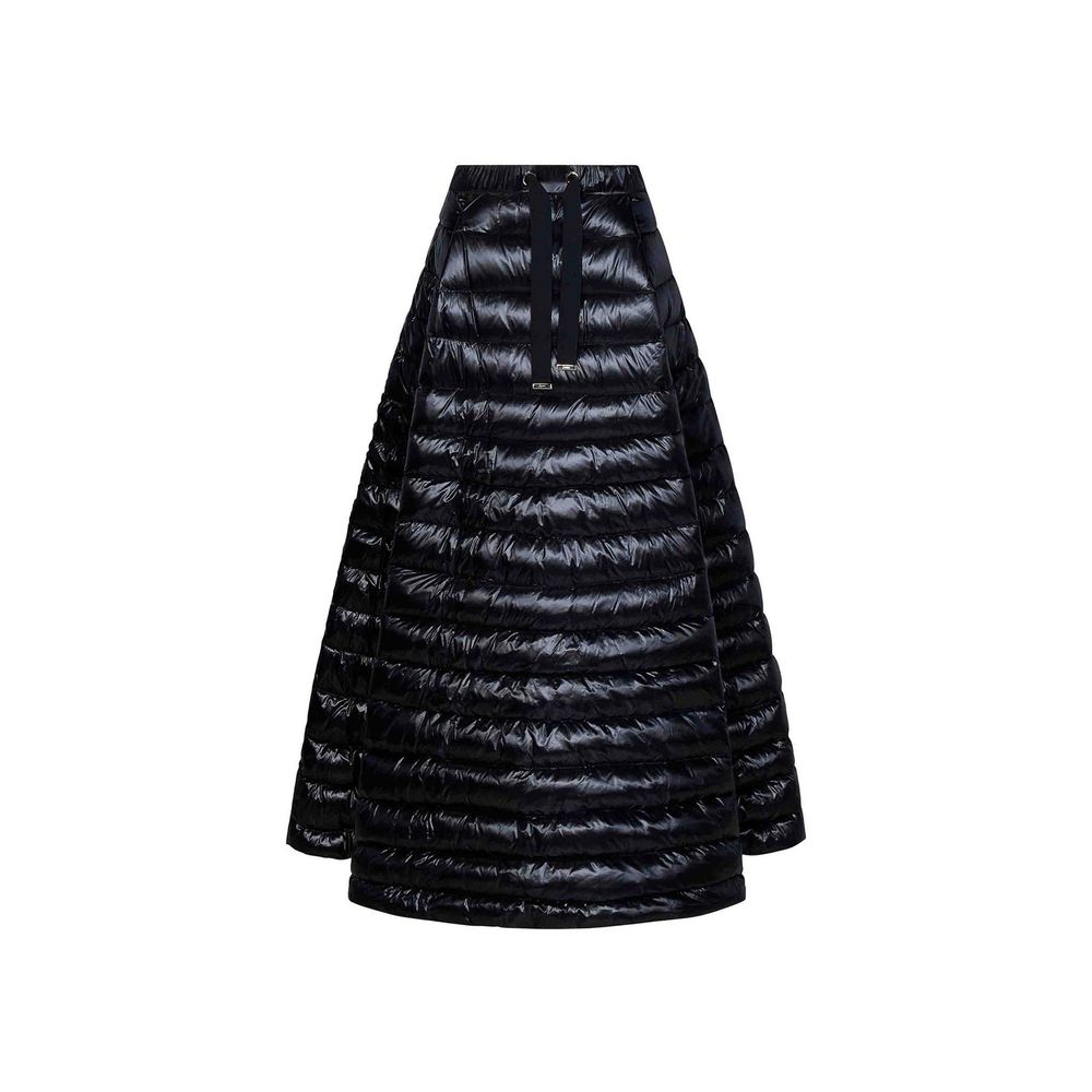 Herno Black Polyamide Long Skirt