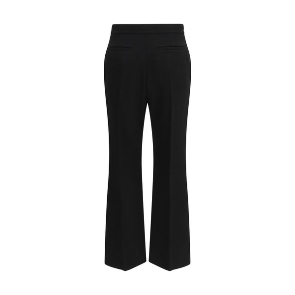 Valentino Black Fleece Wool Flared Pants