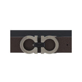 Ferragamo Black Calf Leather Bos Taurus Regular Belt