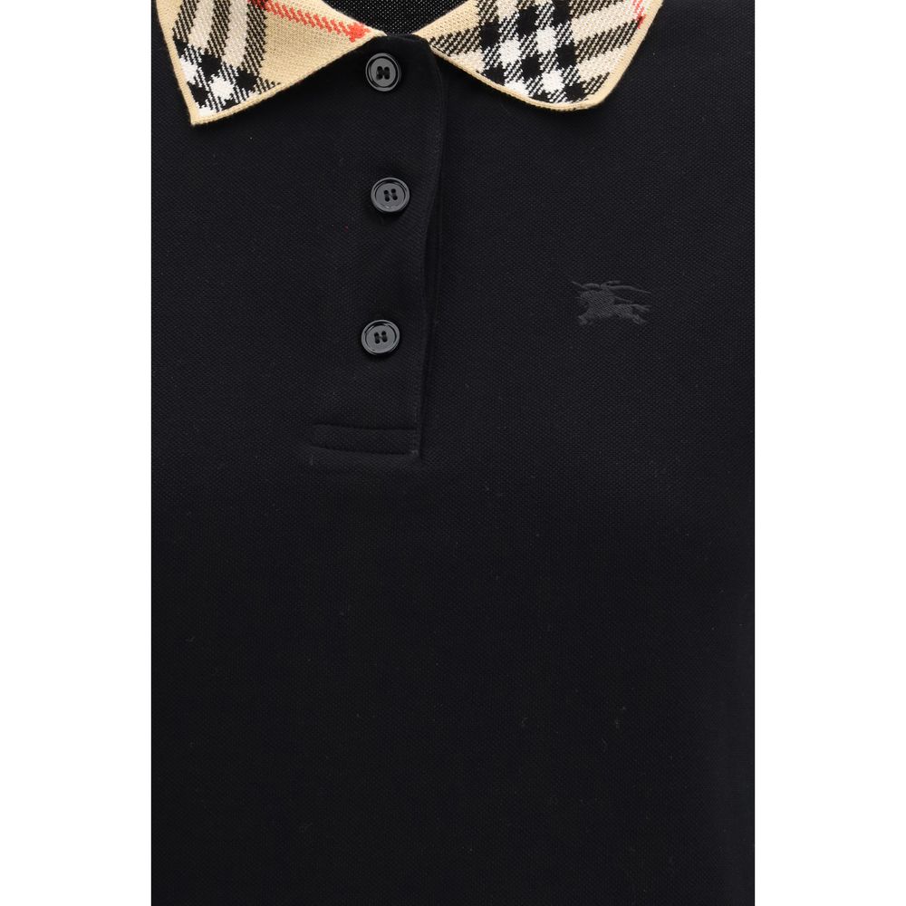 Burberry Black Cotton Polo Shirt
