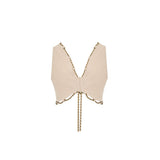 Cult Gaia Beige Cotton Waistcoat