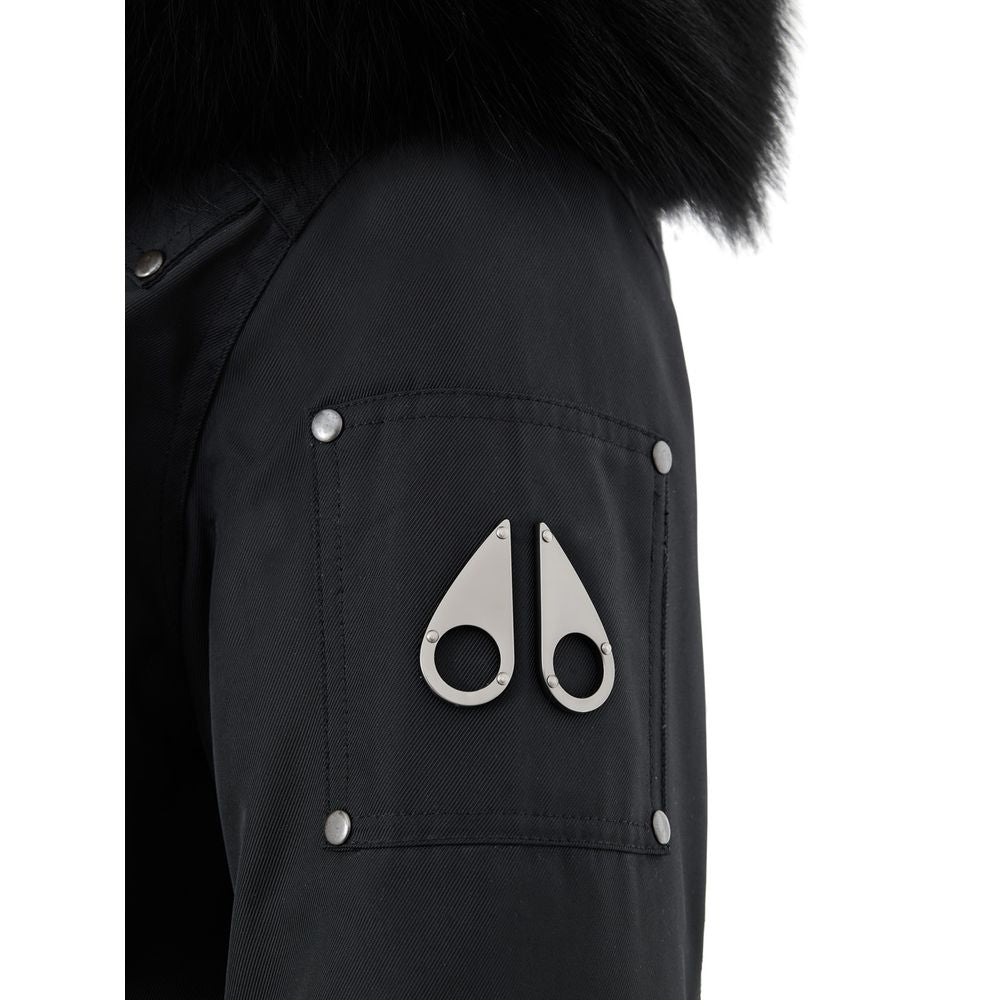 Moose Knuckles Black Cotton Parka