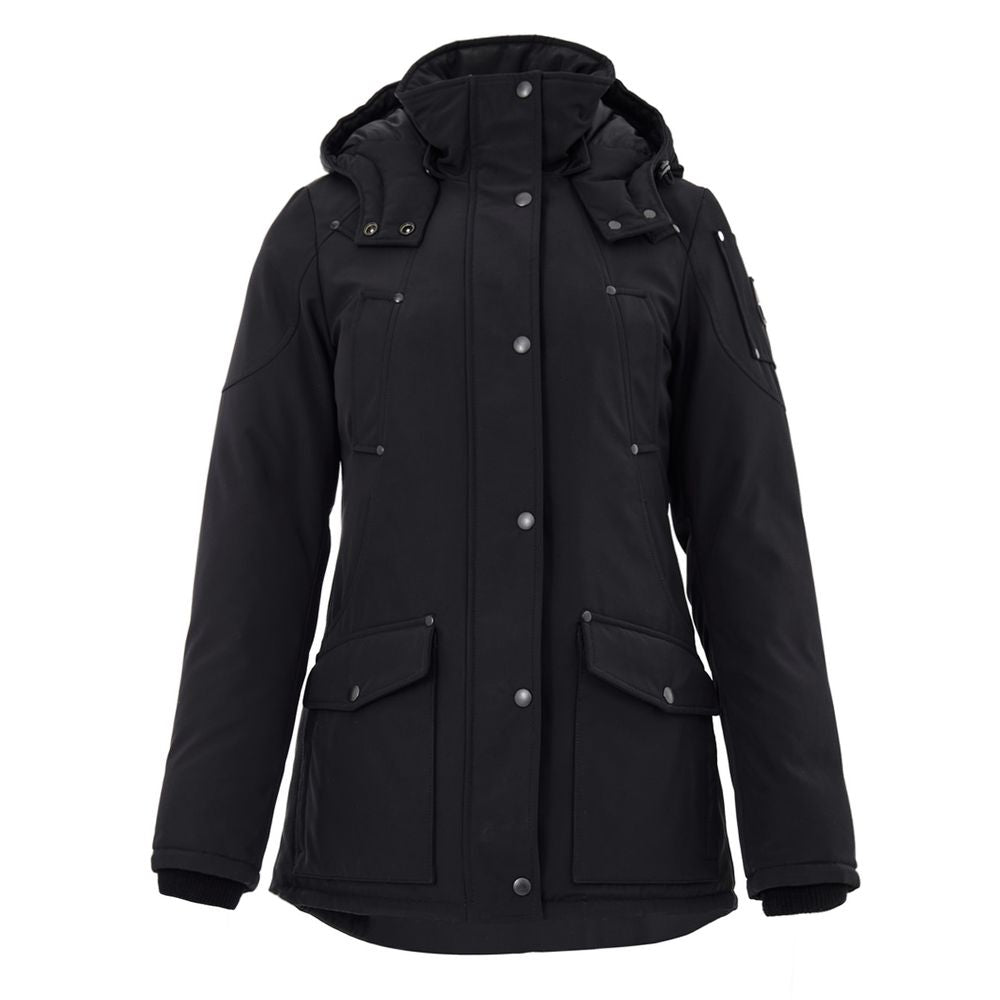 Moose Knuckles Black Cotton Coat