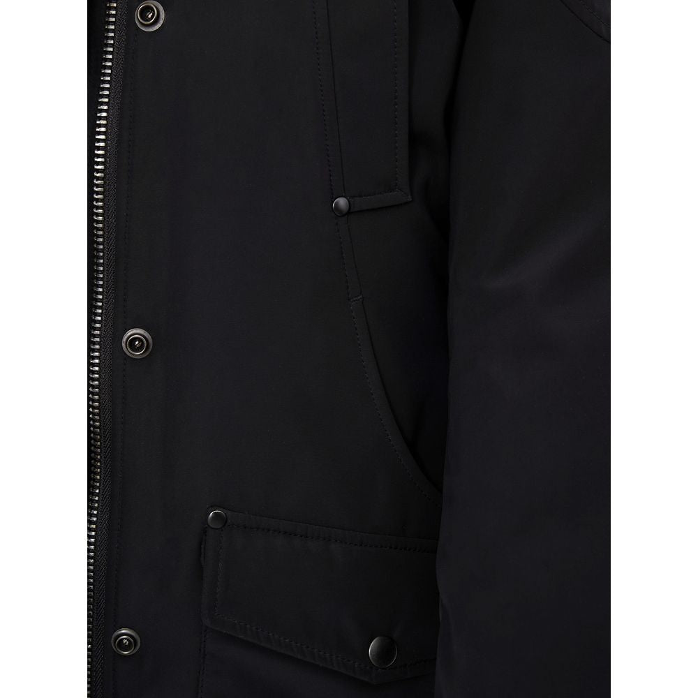 Moose Knuckles Black Cotton Coat