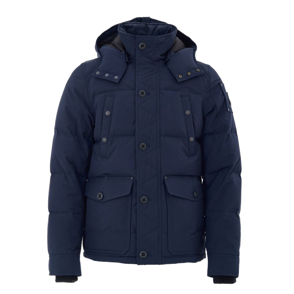 Moose Knuckles Blue Nylon Coat