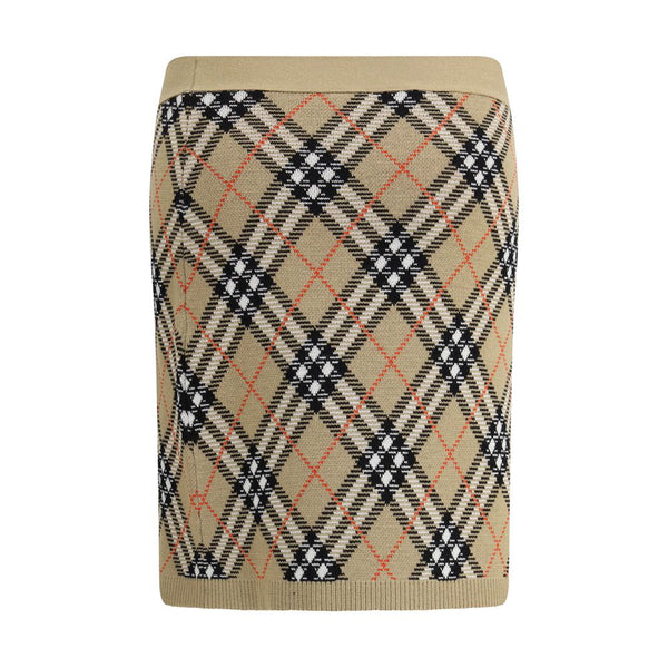 Burberry Beige Wool Mini Skirt