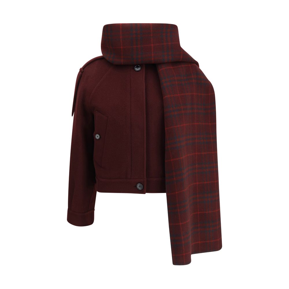 Burberry Bordeaux Wool Coat