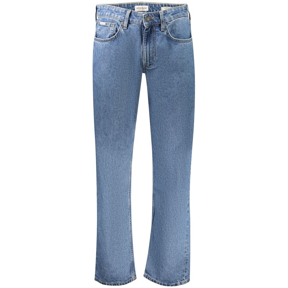 Guess Jeans Blue Cotton Straight-Leg Jeans