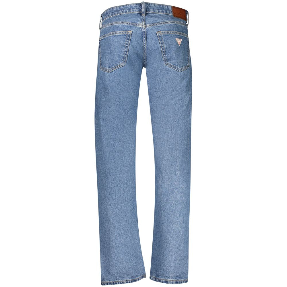 Guess Jeans Blue Cotton Straight-Leg Jeans