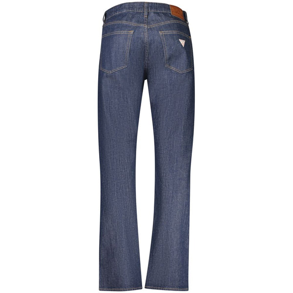 Guess Jeans Blue Cotton Straight-Leg Jeans