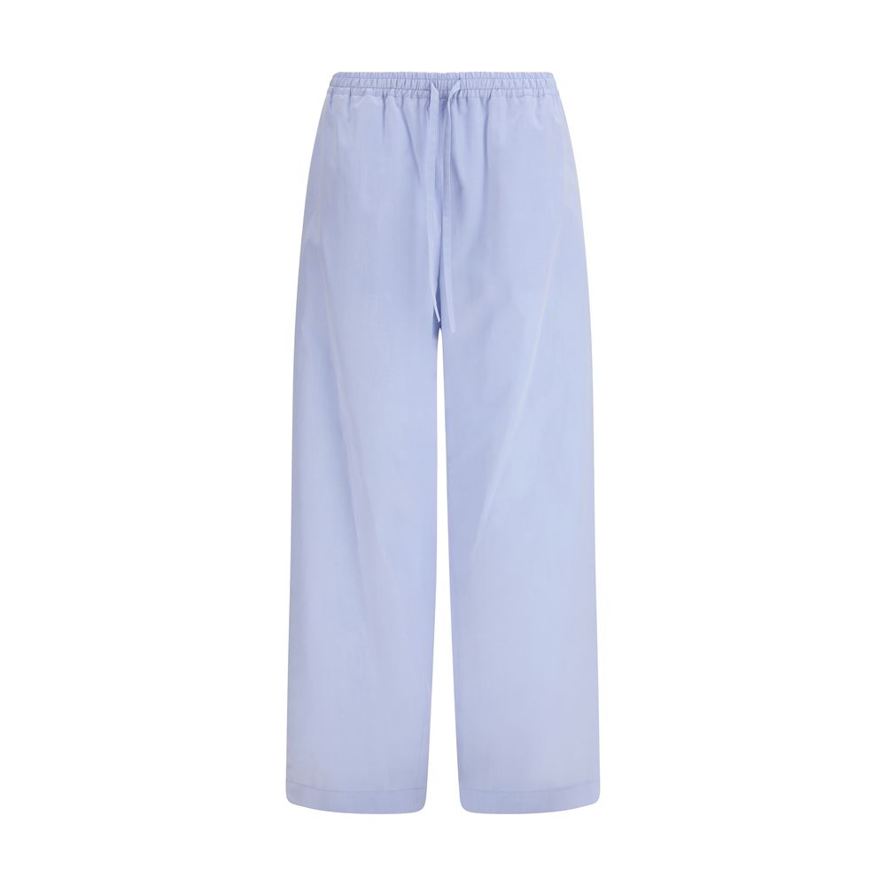 Loulou De Saison Light Blue Cotton Casual Pants