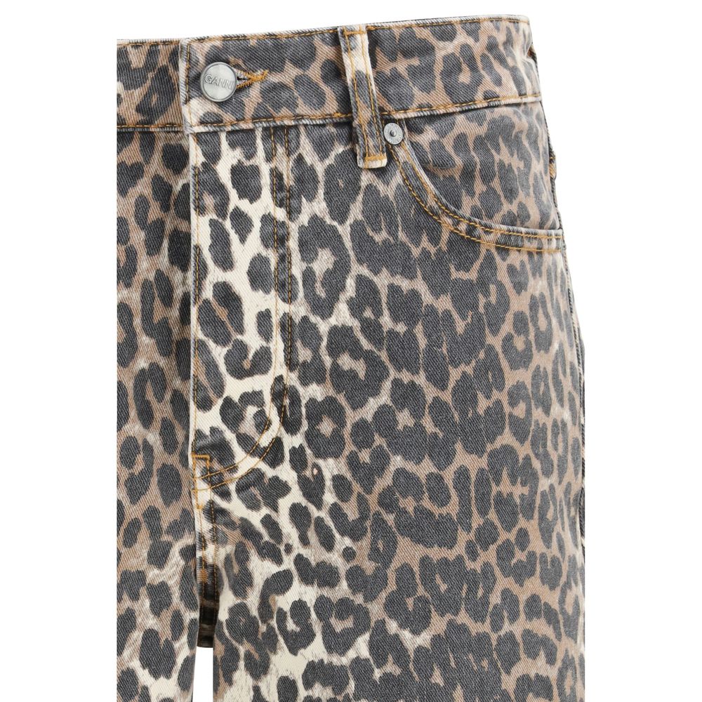 Ganni Multicolor Cotton Relaxed Fit Jeans