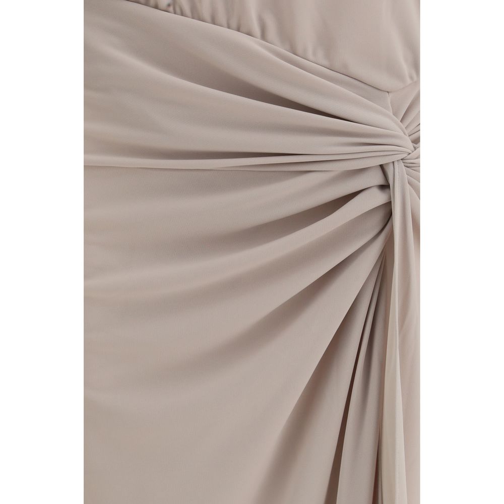 The Andamane Gray Polyester Long Dress