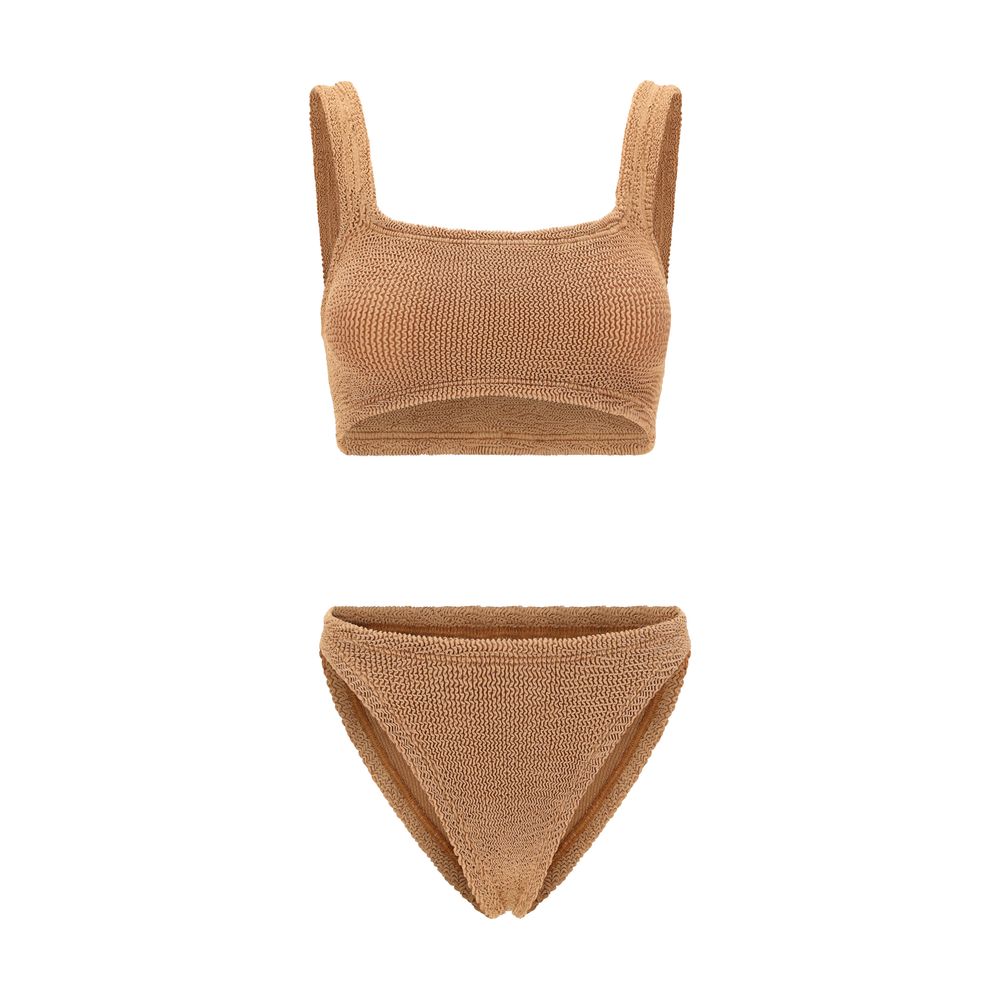Hunza G Brown Polyamide One-Piece Swimsuit
