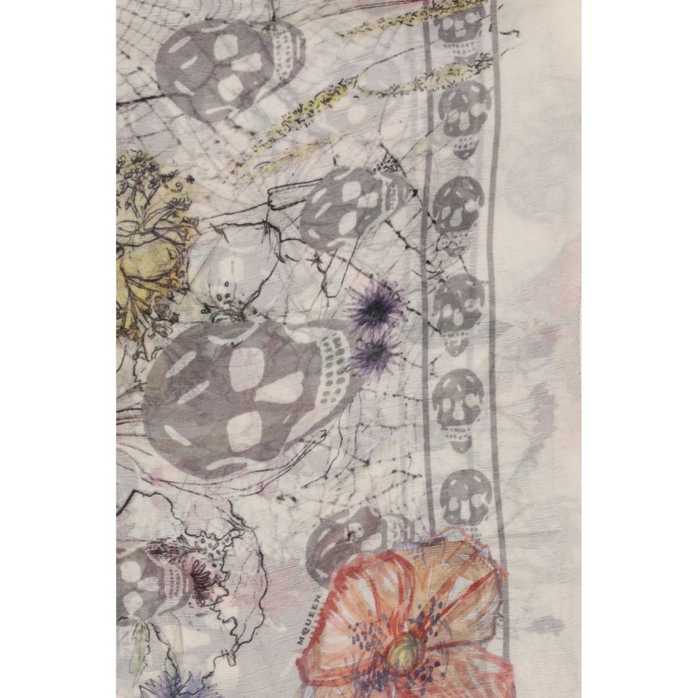 Alexander McQueen Beige Silk Scarf