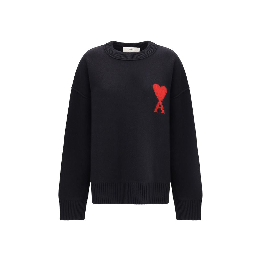 Ami Paris Black Wool Sweatshirt