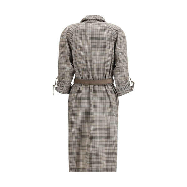 Burberry Gray Wool Casual Dress