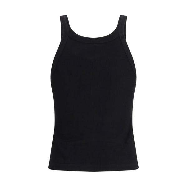 Fendi Black Cotton Sleeveles T-Shirt