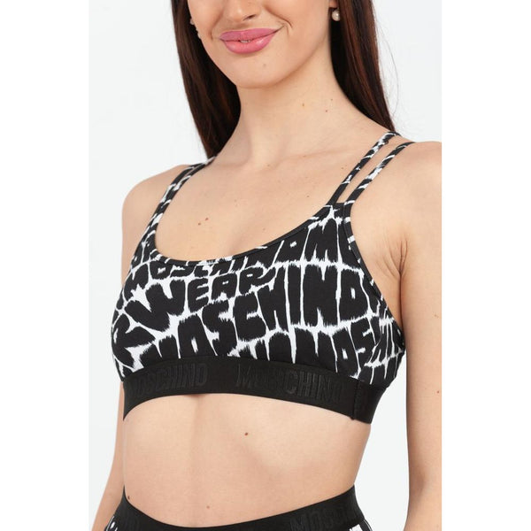 Moschino Black Cotton Tank Tops