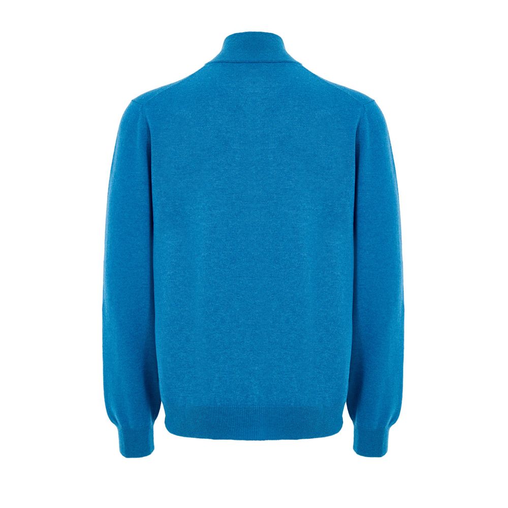Gran Sasso Blue Wool Turtleneck