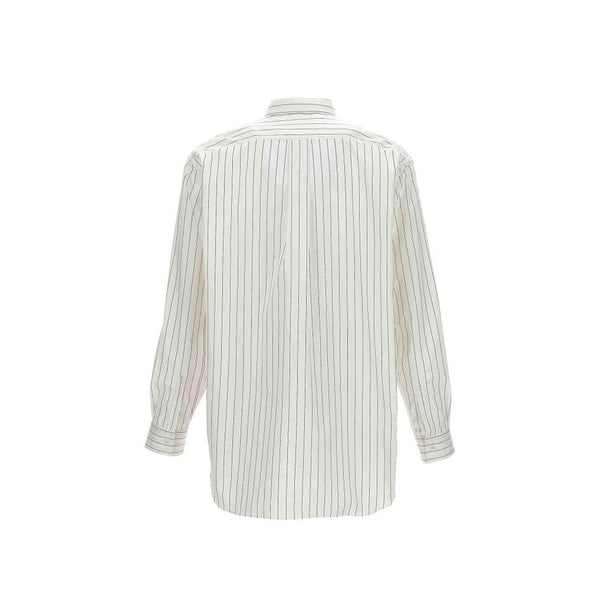 Comme Des Garçons White Cotton Pattern Shirt