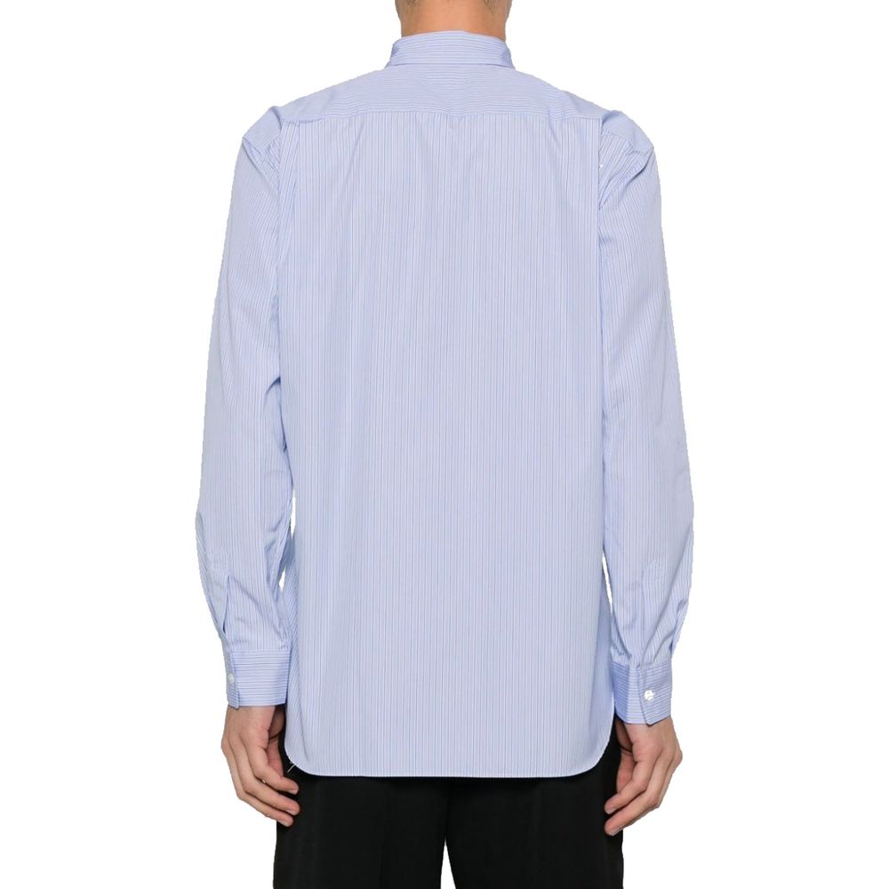 Comme Des Garçons Blue Cotton Pattern Shirt