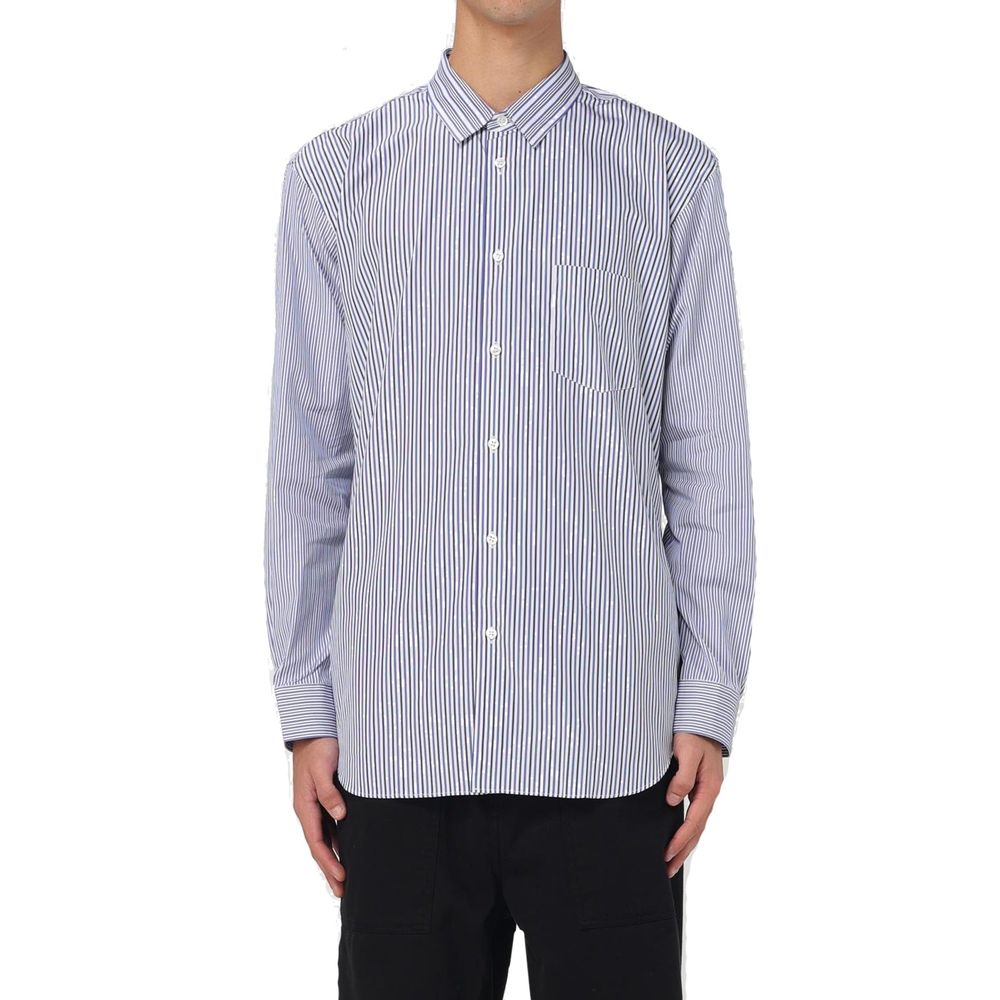 Comme Des Garçons Blue Cotton Dress Shirt