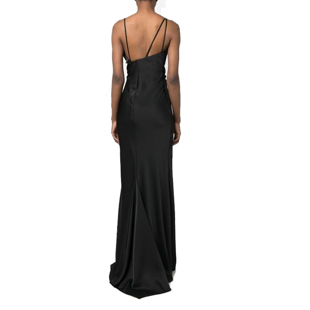 The Attico Black Polyester Cocktail Dress