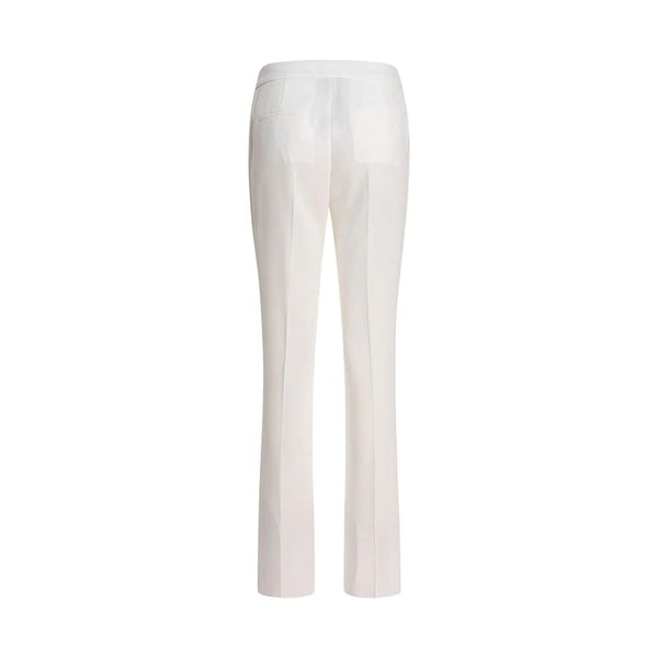 Max Mara White Polyester Dress Pants