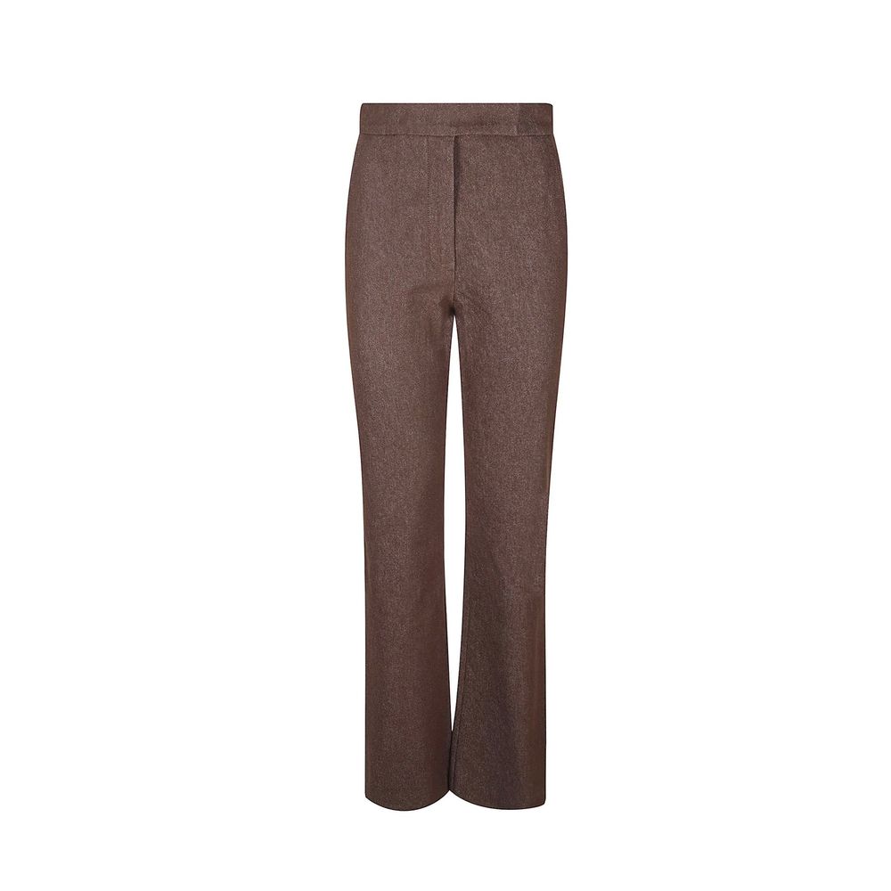 Max Mara Brown Linen Casual Pants