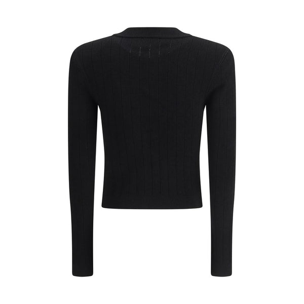 Balmain Black Viscose Cardigan
