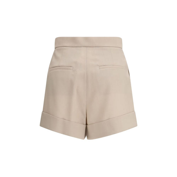 Max Mara Bicolor Fleece Wool Bermuda Shorts