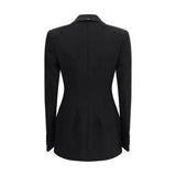 Max Mara Black Wool Oves Aries Blazer