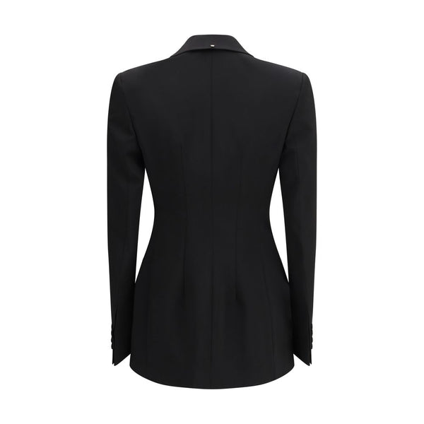 Max Mara Black Fleece Wool Blazer