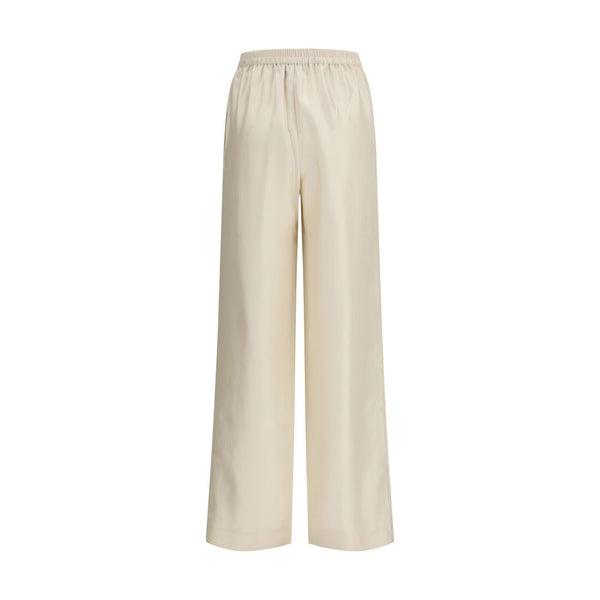 Loulou De Saison Beige Silk Casual Pants