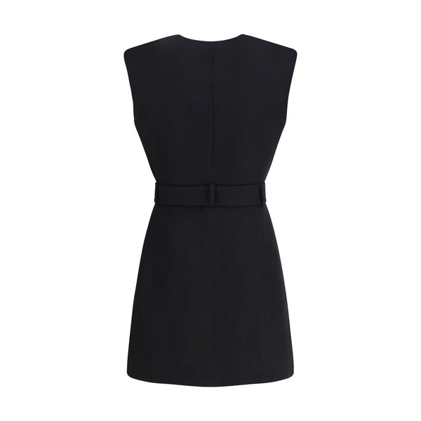 Balmain Black Fleece Wool Casual Dress